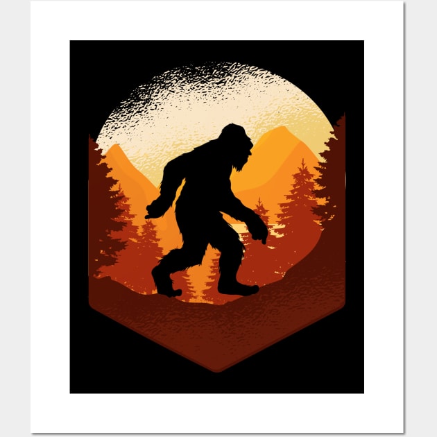 Funny Bigfoot and Sasquatch T Shirts Wall Art by DHdesignerPublic